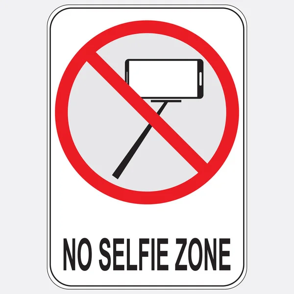 Aucun signe de selfie . — Image vectorielle