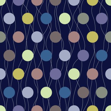 Dekoratif lekeli ve eğri çizgiler ile sorunsuz doku.