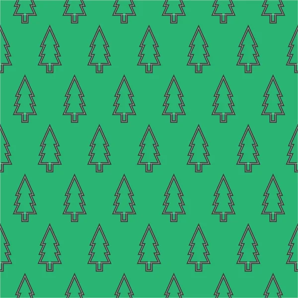 松の木とのシームレスなパターン。クリスマス ツリー. — ストックベクタ