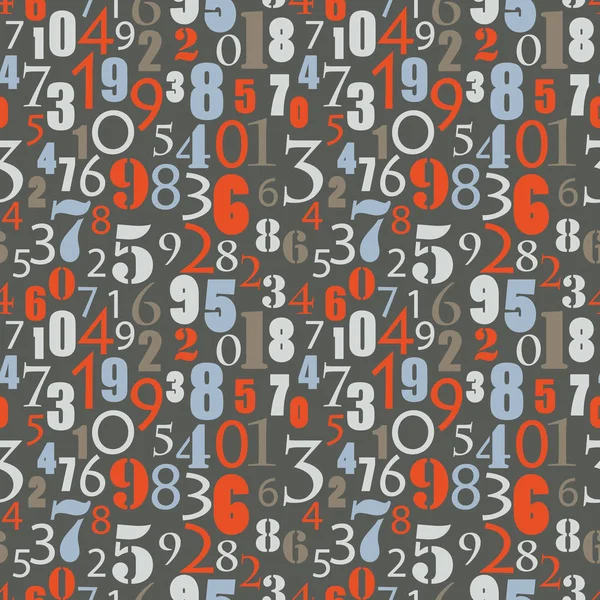 Seamless Pattern Numbers — Stock Vector