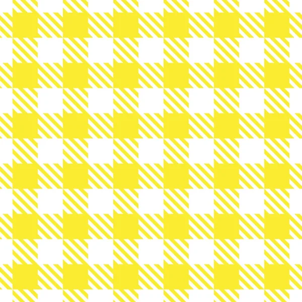 Безшовний Картатий Фон Жовтим Білим Забарвленням — стоковий вектор