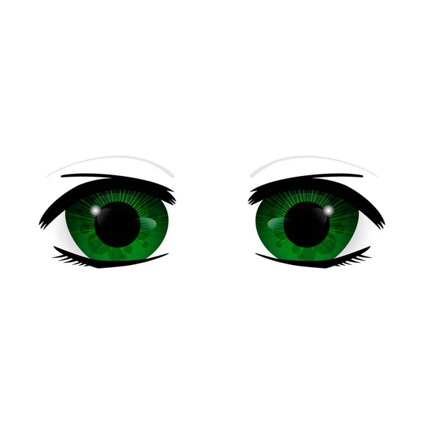 Anime Eyes dibujos animados — Archivo Imágenes Vectoriales