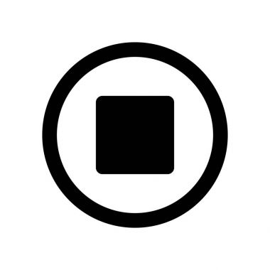 Düz bir stil simgesinde durdurmak