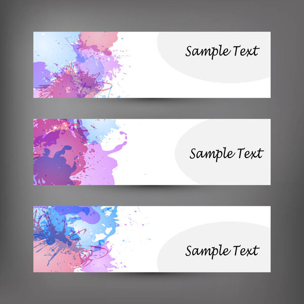 Set of abstract modern banner