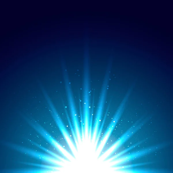 A flash, a fény a kék háttér — Stock Fotó