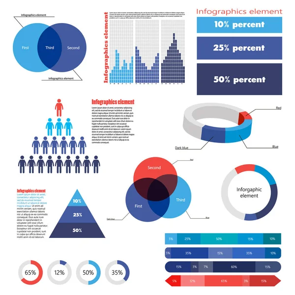 Uppsättning infographic element — Stockfoto