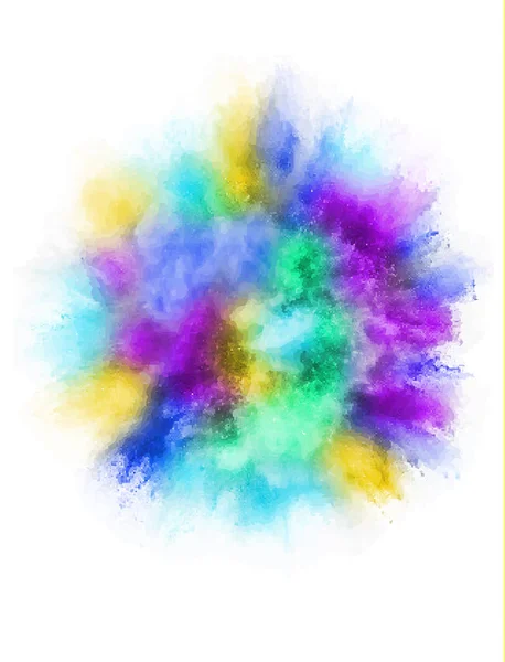 Uma explosão colorida de pó — Fotografia de Stock