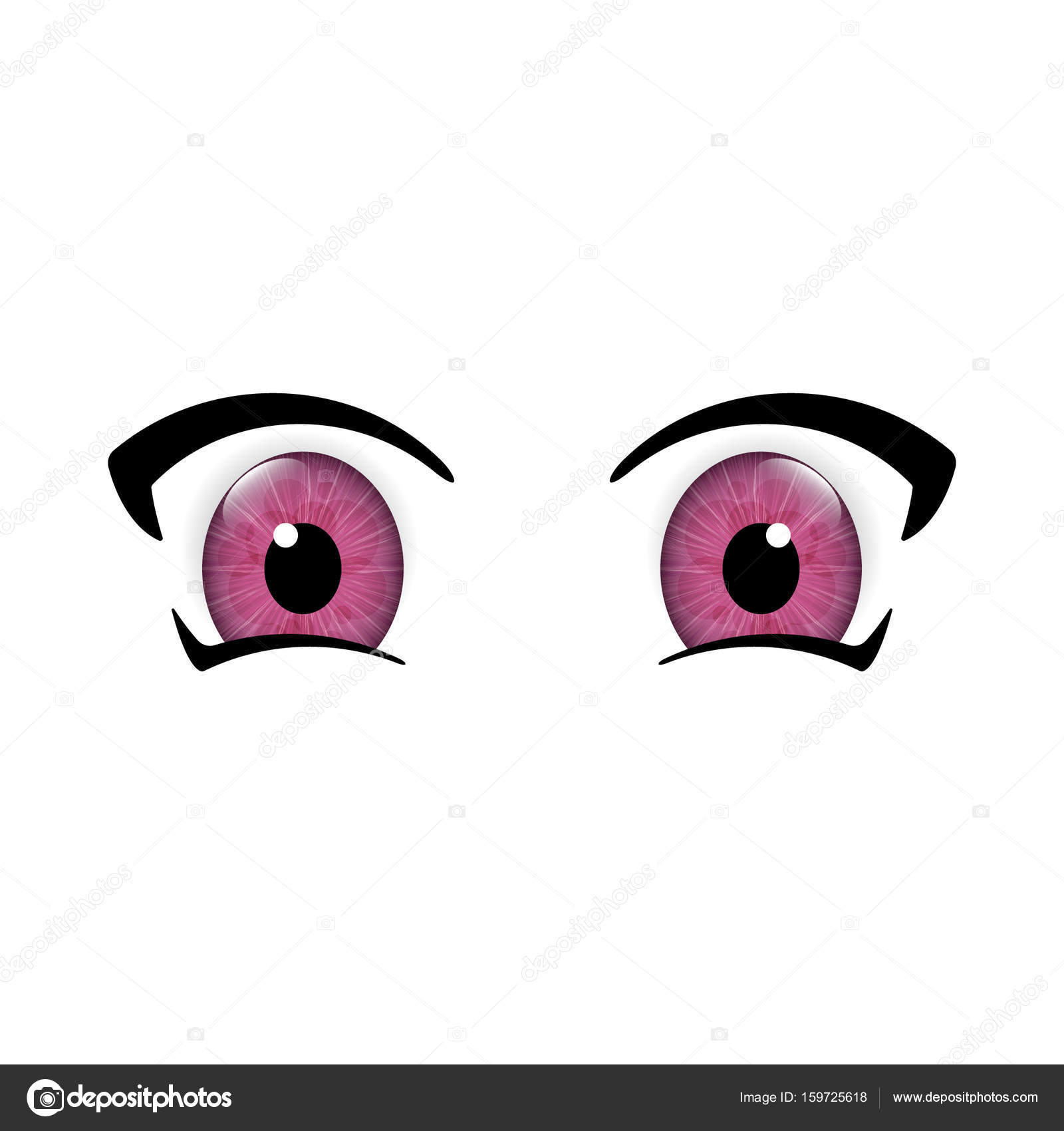 Olhos Do Anime Ilustrações, Vetores E Clipart De Stock – (13,570