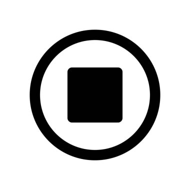 Düz bir stil simgesinde durdurmak