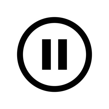 Düz bir stil simgesinde duraklatma