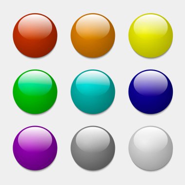 set renkli düğmeler