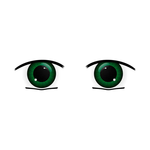 큰 애니메이션 눈 — 스톡 벡터