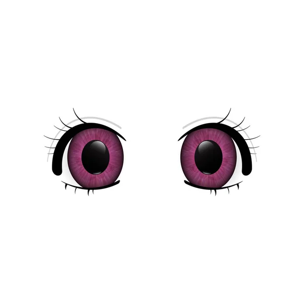 Mata anime besar - Stok Vektor