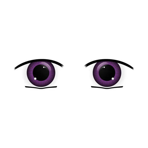 Grandes olhos de anime — Vetor de Stock