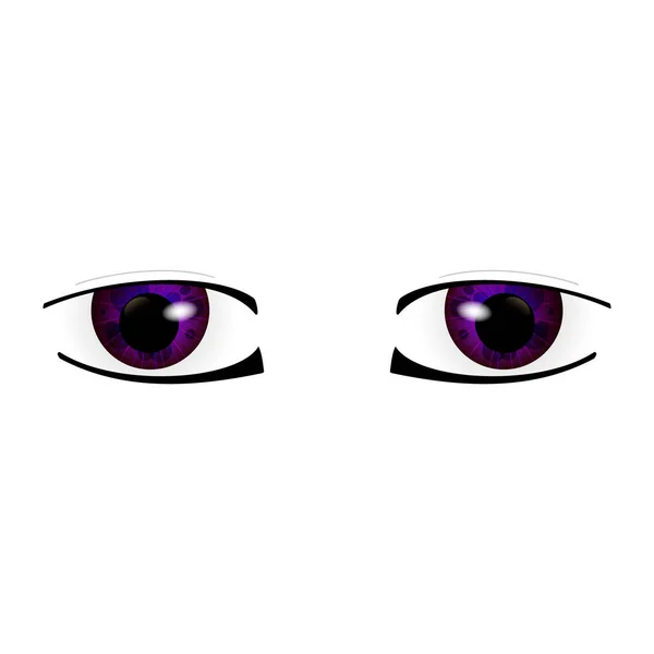 Mata anime besar - Stok Vektor