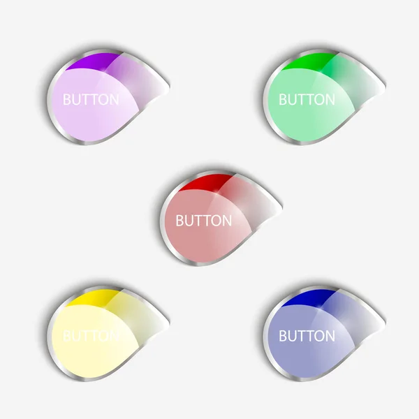 Yuvarlak gerçekçi düğmeleri — Stok Vektör