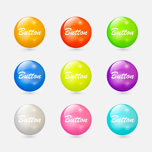 Set color buttons — Stock Vector