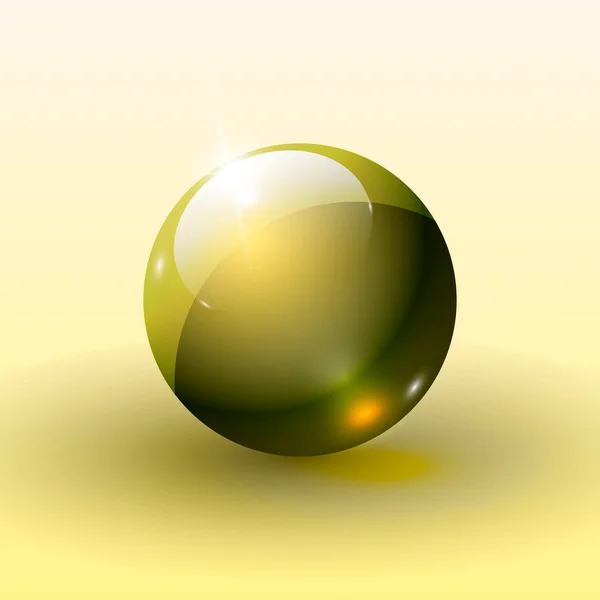 Hermosa bola brillante — Vector de stock