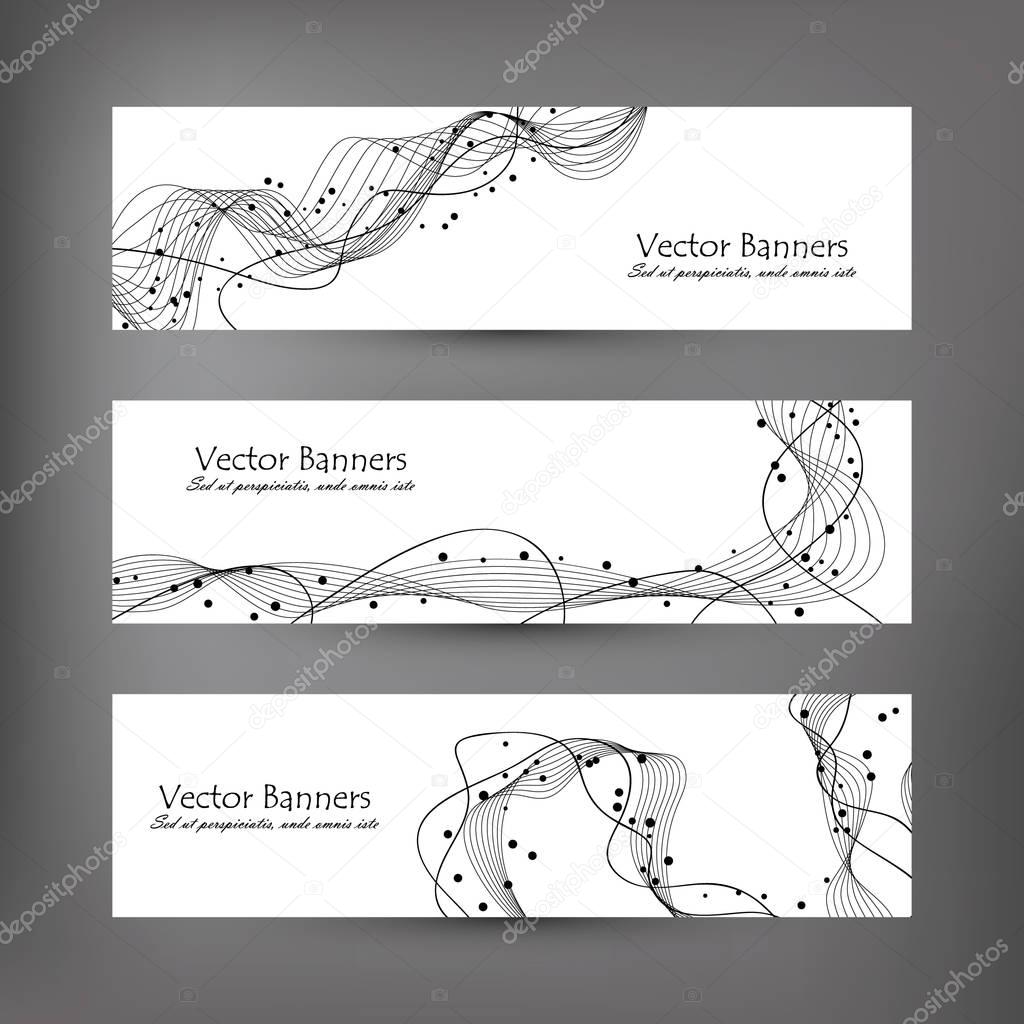 Set of abstract modern banner