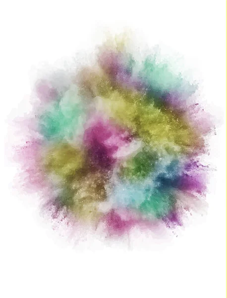Una explosión coloreada de polvo — Vector de stock
