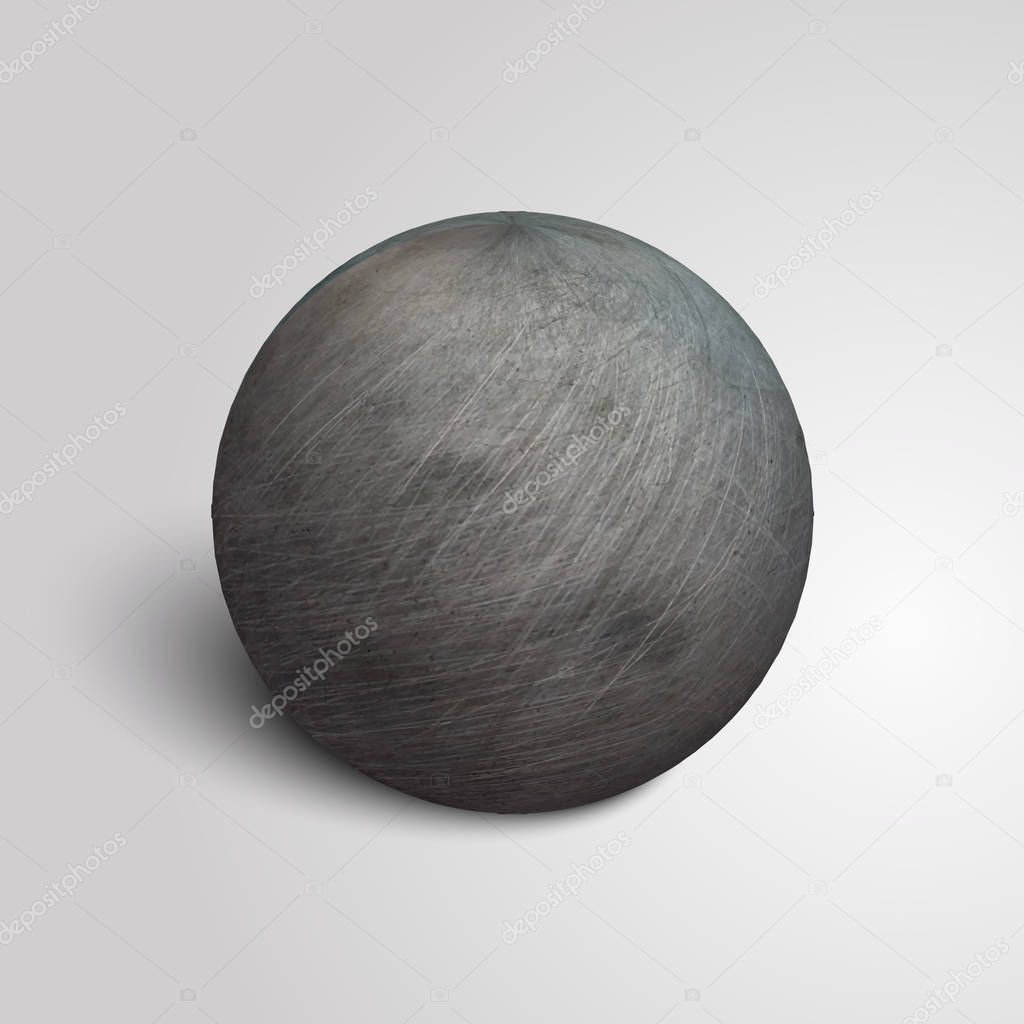 Sphere from a metal