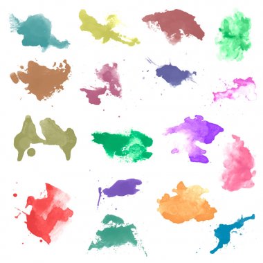 Watercolor splashes clipart