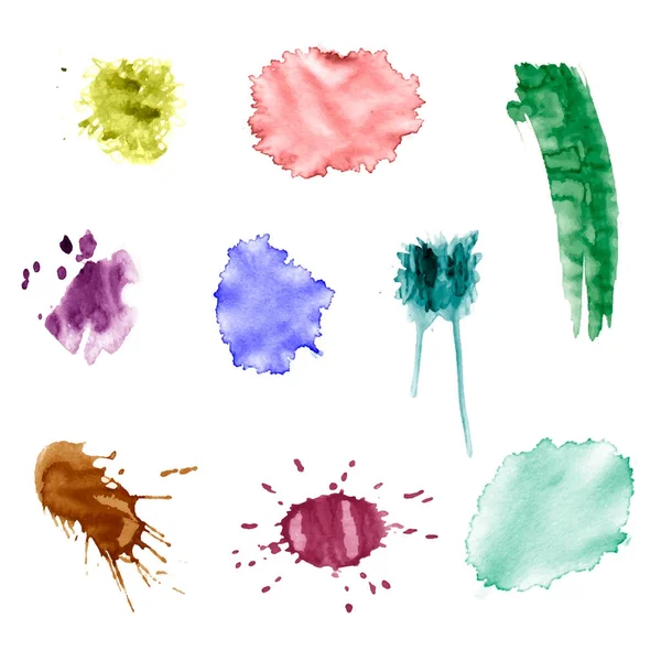 Watercolor splashes — Stock Vector