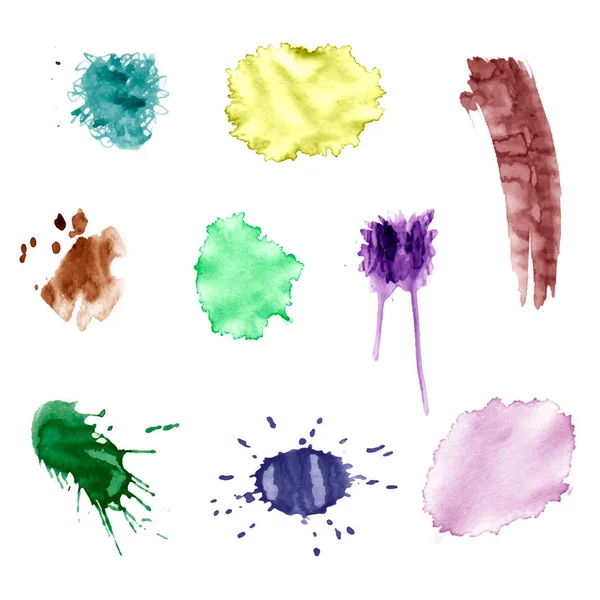 Watercolor splashes — Stock Vector