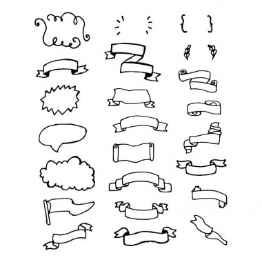 Doodle çizilmiş sayfa tasarımları