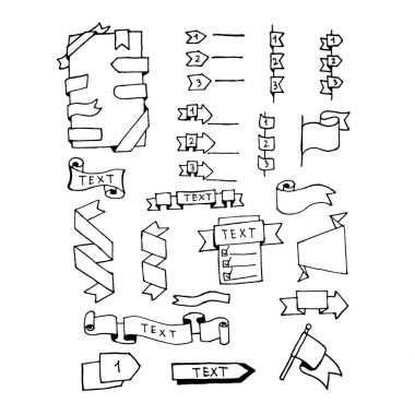 Doodle çizilmiş sayfa tasarımları