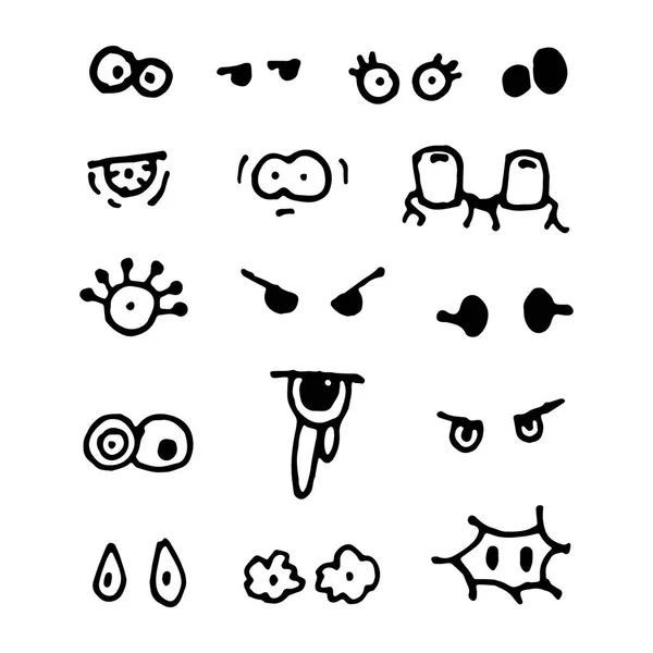 Seth doodle eyes — Stock Photo, Image