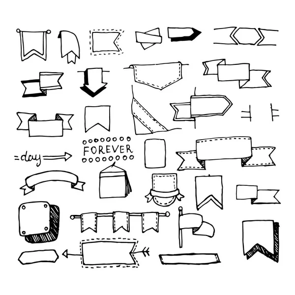 Doodle hand-drawn page designs — Stock Photo, Image