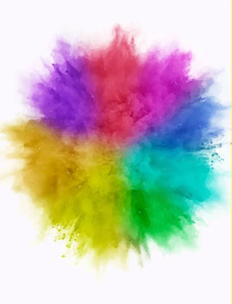 A colored explosion of powder — Stock Photo, Image