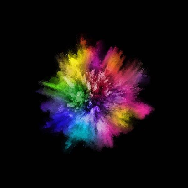 Une explosion colorée de poudre — Image vectorielle