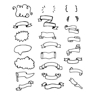 Doodle çizilmiş sayfa tasarımları