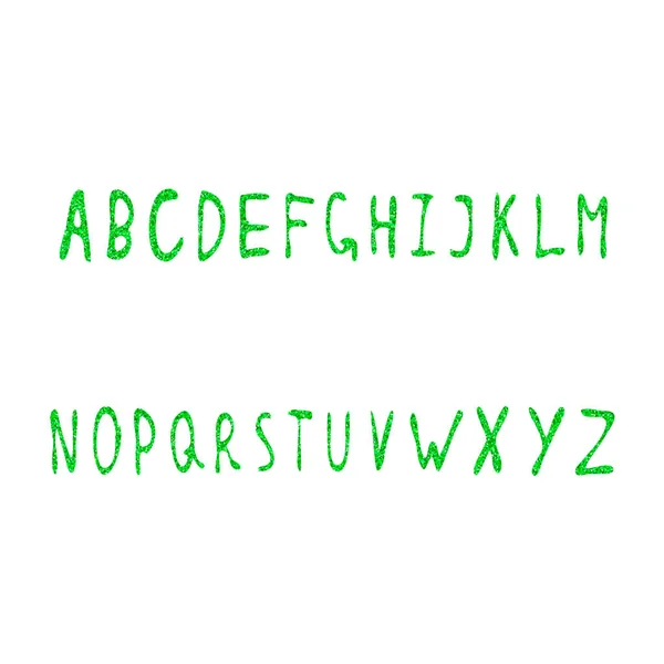Ручной шрифт из блеска — стоковый вектор