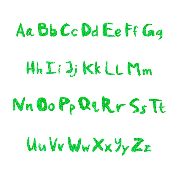 Handskrivna typsnitt från glitter — Stock vektor