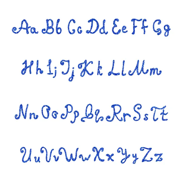 Χειρόγραφη γραμματοσειρά από γκλίτερ — Διανυσματικό Αρχείο