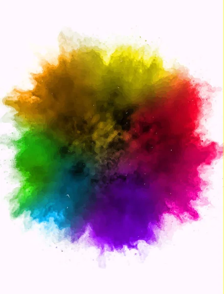 A colored explosion of powder — Stock Vector