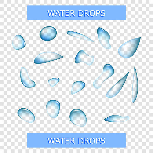 Set of water droplets