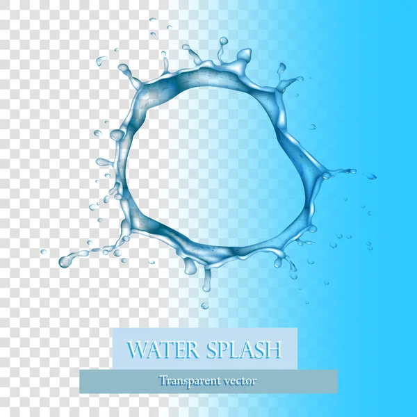 Water on a transparent background — Stock Vector
