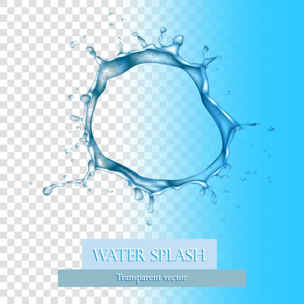 Agua sobre un fondo transparente — Vector de stock