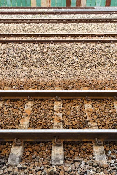 Railroad station, railroad tracks and a cargo platform for train