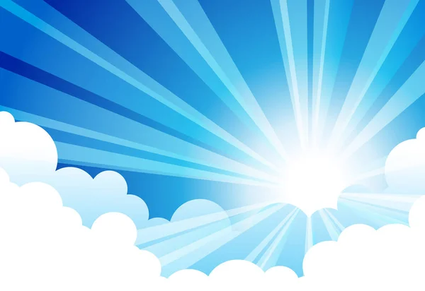 Gökyüzü güneş bulut vektörel çizimler