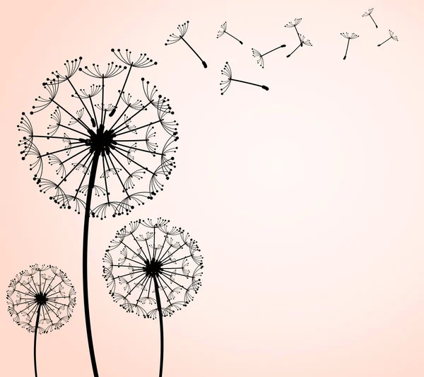 vektör karahindiba Rüzgar üzerinde bütünlüğünü kaybeder