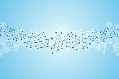 Moleküler. vektör çizim.