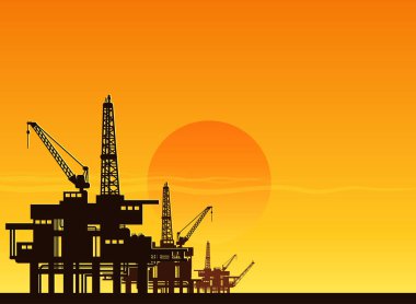 denizde petrol derrick