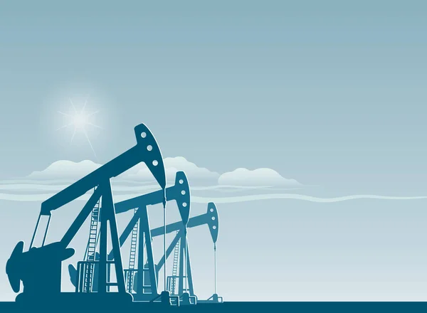 Oil pump silhouette — Stock Vector