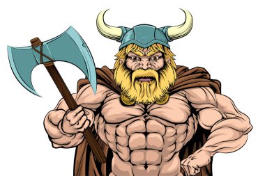 Viking savaşçısı Holding balta