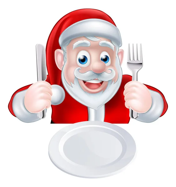 Cena de Navidad de Santa — Vector de stock